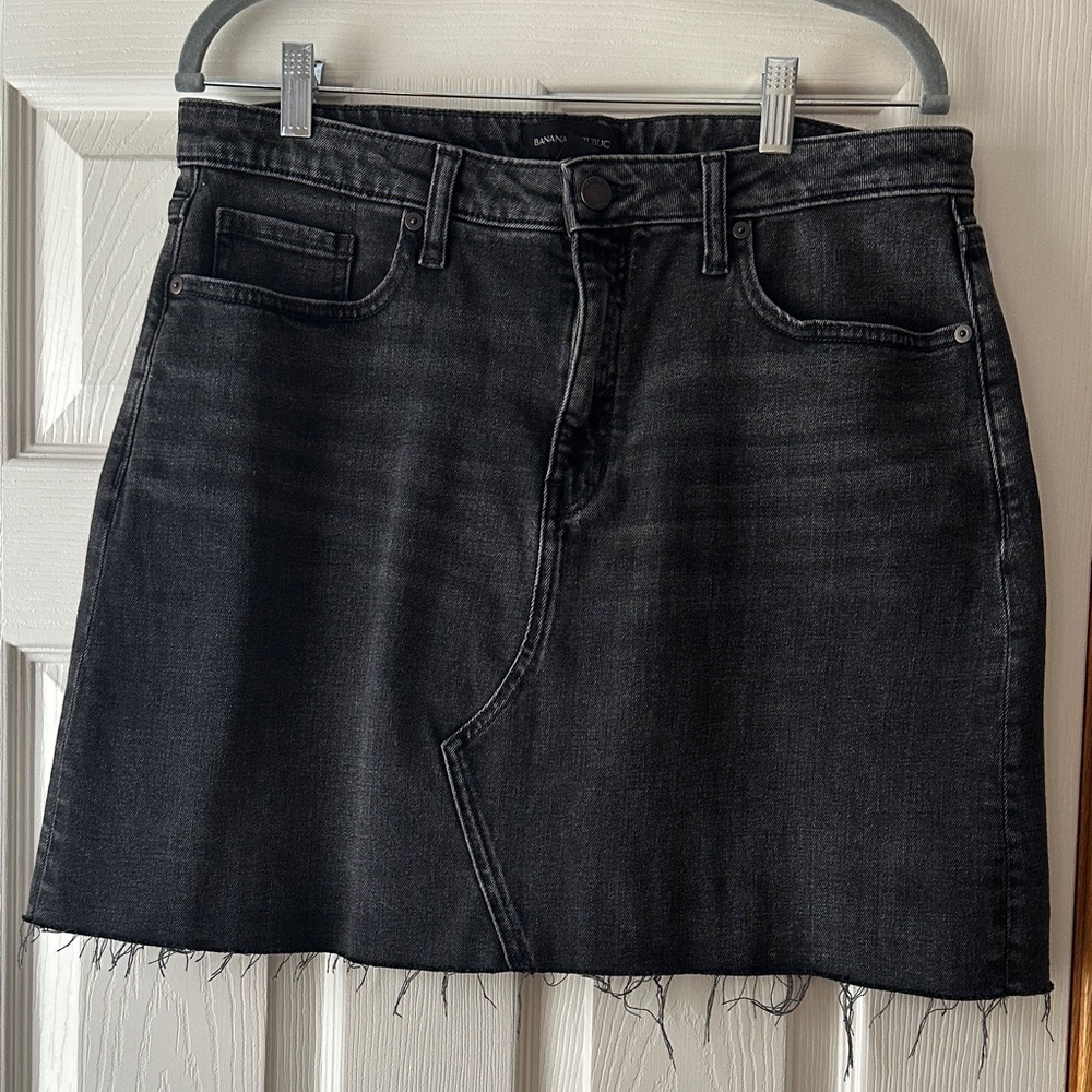 Banana Republic Dark Gray Denim Skirt
